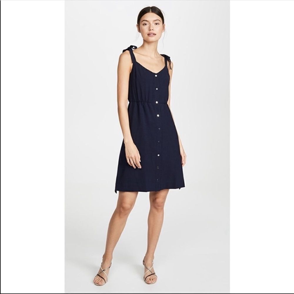 Ayr navy blue dress tie strap. A- line mini dress . Size Xs